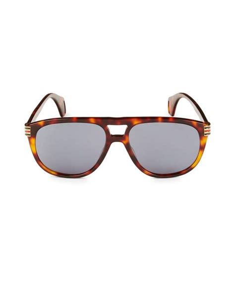 gucci havana sunglasses brown|Gucci 60mm aviator sunglasses.